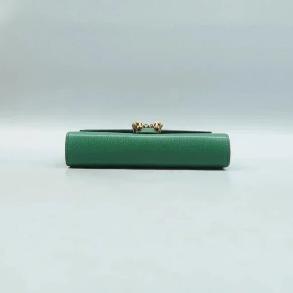 100% Authentic GUCCI Dionysus Chain Wallet Green Leather Shoulder Bag - Picture 4 of 12